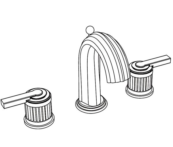  Vòi chậu rửa mặt cổ điển bằng đồng Trianon Lever - 1301 