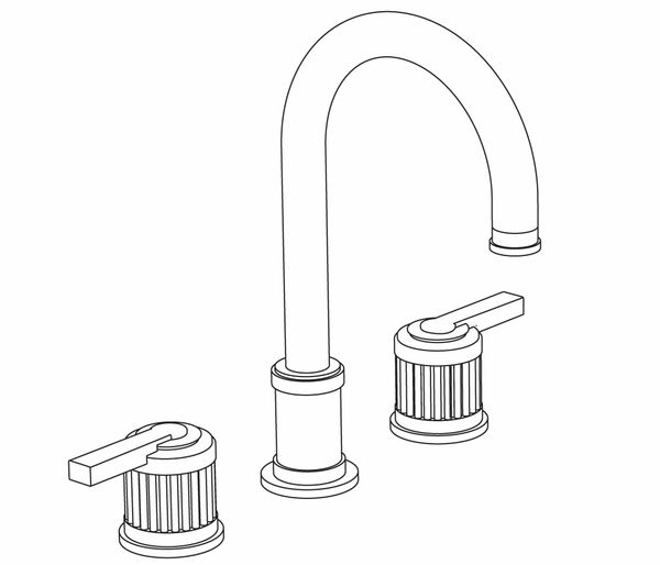  Vòi chậu rửa mặt cổ điển bằng đồng Trianon Lever - 1302 