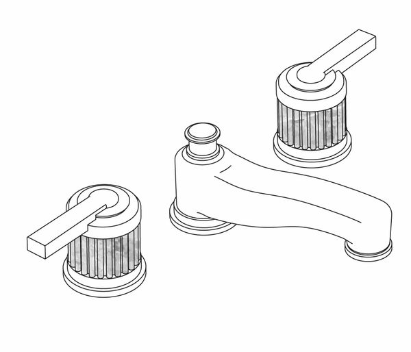  Vòi chậu rửa mặt cổ điển bằng đồng Trianon Prestige Red Jasper Lever - 1301B 