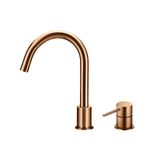  Vòi chậu lavabo cao 293mm xoay 360 độ 2 lỗ bằng đồng MBronze - S11W12BZ 
