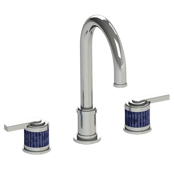  Vòi chậu rửa mặt cổ điển Trianon Prestige Blue Sodalite Lever polished chrome bằng đồng - 1302 