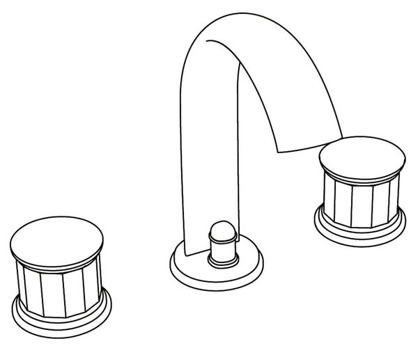  Vòi chậu rửa mặt cổ điển bằng đồng Zenith - 1301 