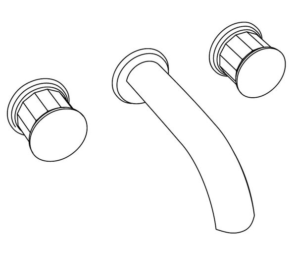  Vòi bồn tắm ba lỗ gắn tường cổ điển bằng đồng Zenith - 3303 
