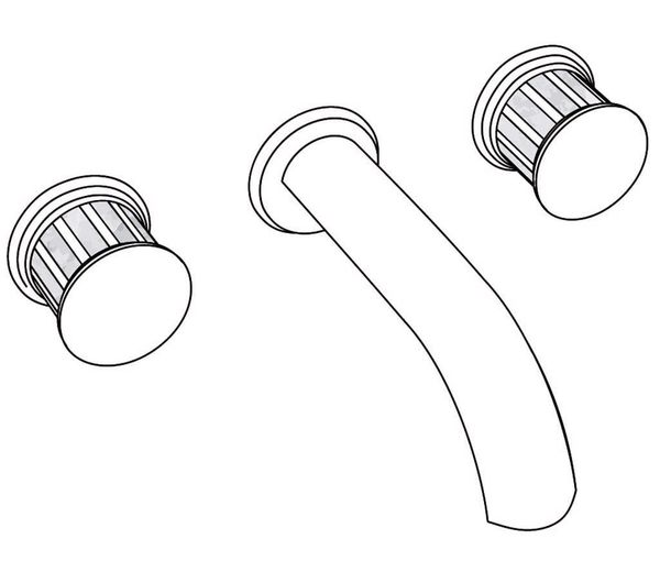  Vòi bồn tắm ba lỗ gắn tường cổ điển bằng đồng Zenith Pierre Green Aventurine - 3303 