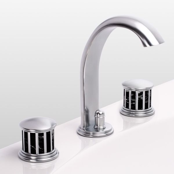  Vòi chậu rửa mặt cổ điển bằng đồng Zenith Pierre Black Portoro - 1301 