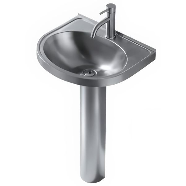  Chậu lavabo chân dài SS304 - S1210 