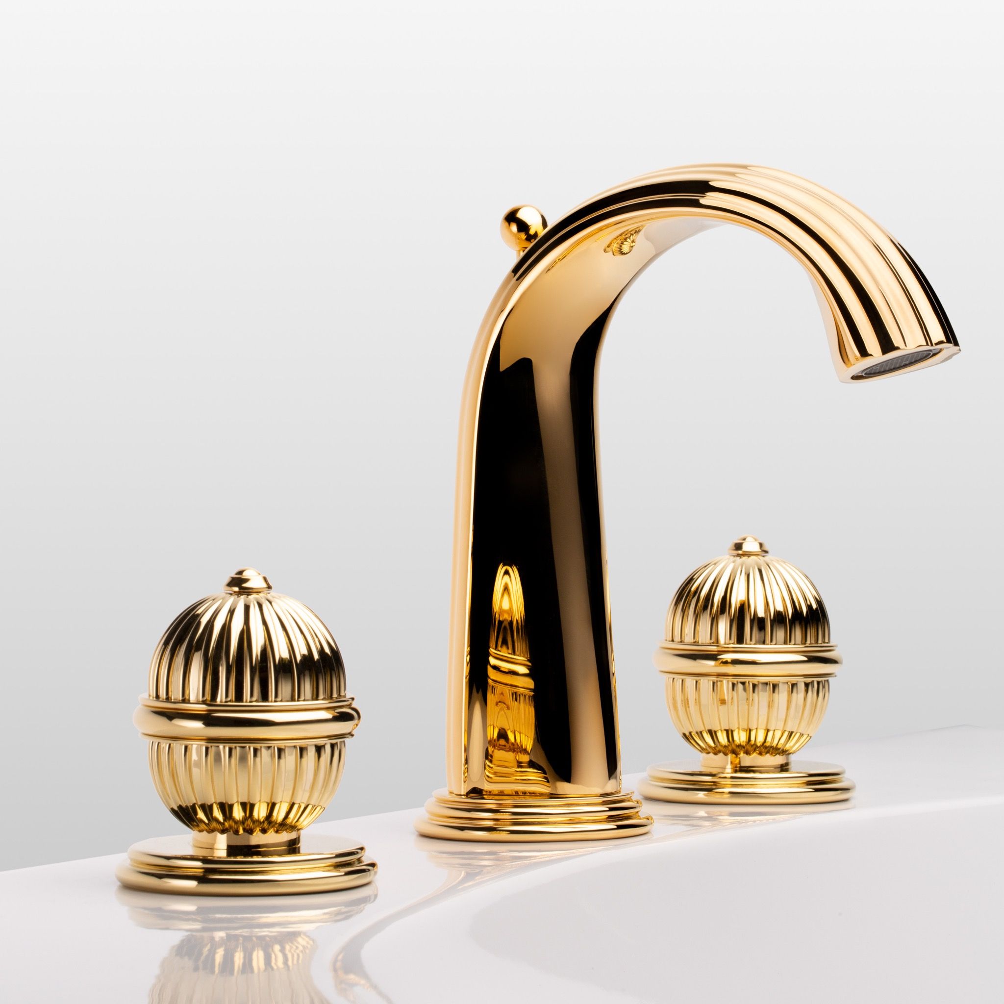  Vòi chậu rửa mặt cổ điển Anfa polished gold bằng đồng - 1301 