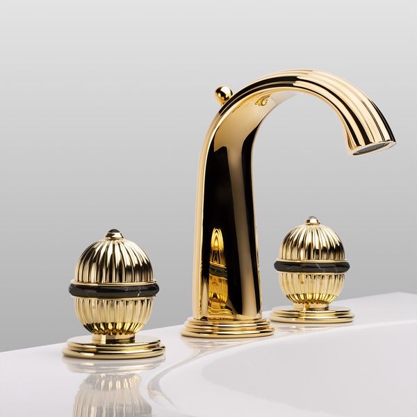  Vòi chậu rửa mặt cổ điển bằng đồng Anfa Pierre Black Portoro - 1301 