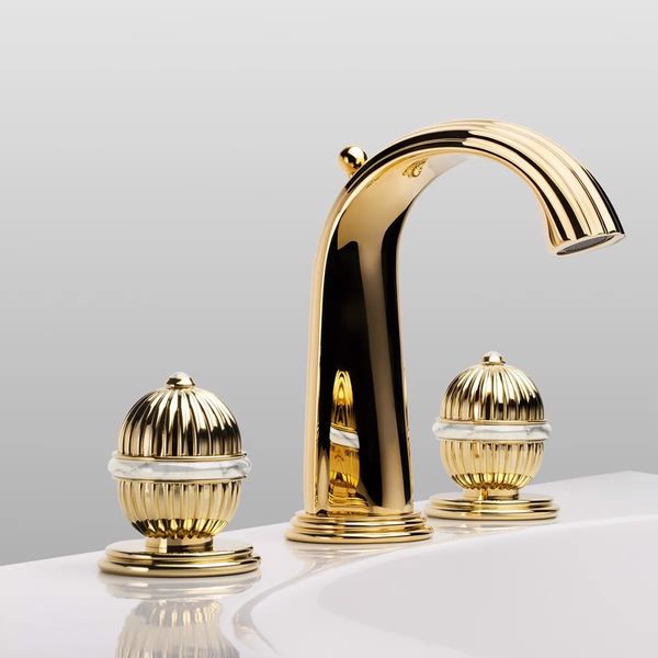  Vòi chậu rửa mặt cổ điển bằng đồng Anfa Pierre White Carrara - 1301 