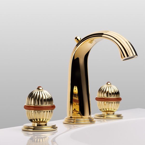  Vòi chậu rửa mặt cổ điển bằng đồng Anfa Pierre Red Jasper - 1301 