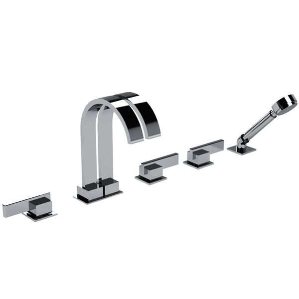  Vòi bồn tắm năm lỗ bằng đồng Sky Metal Lever - 3305 