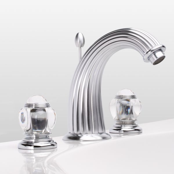  Vòi chậu rửa mặt cổ điển Princesse Cristal Clear velvet chrome bằng đồng - 1301 