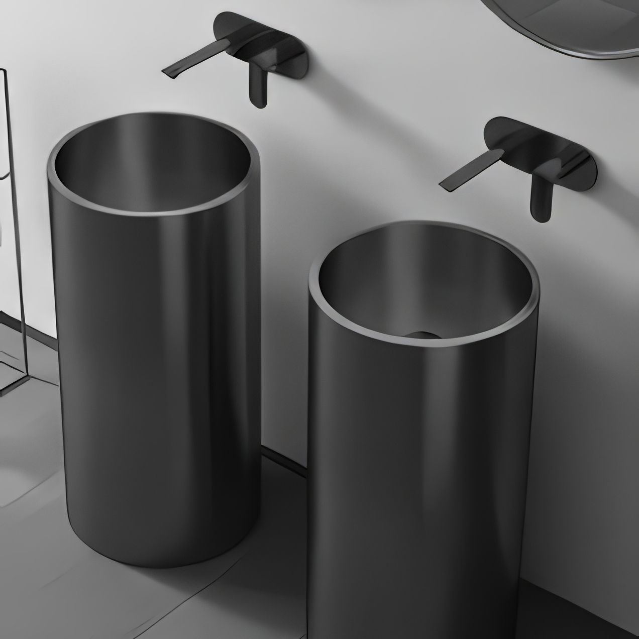  Chậu lavabo chân dài SS304 - S1701 