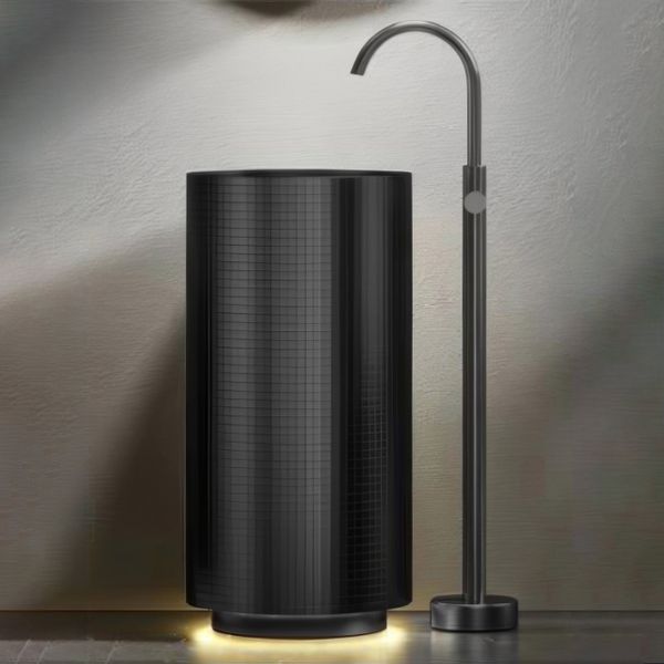  Chậu lavabo chân dài SS304 - S1702 