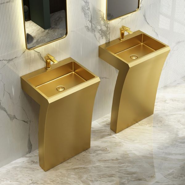  Chậu lavabo chân dài SS304 - S1703 