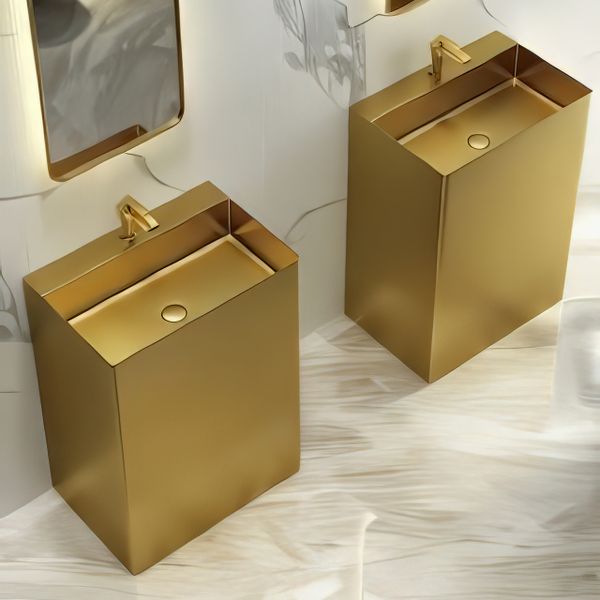  Chậu lavabo chân dài SS304 - S17061 