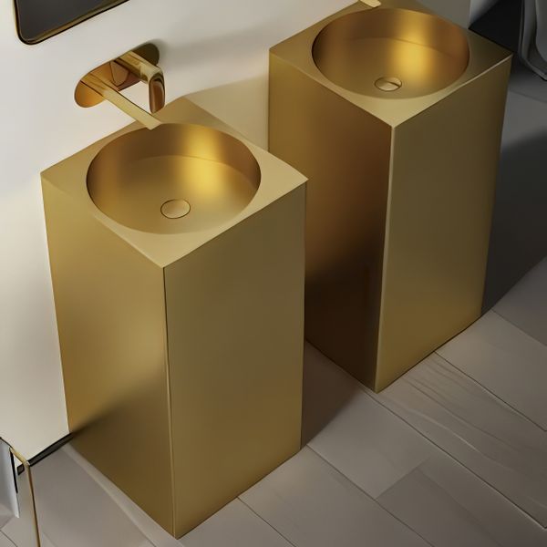  Chậu lavabo chân dài SS304 - S1710 