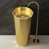  Chậu lavabo chân dài SS304 - S1717G 