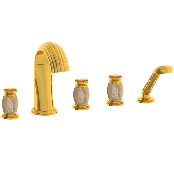  Vòi bồn tắm năm lỗ cổ điển bằng đồng Chenonceau - 3305 