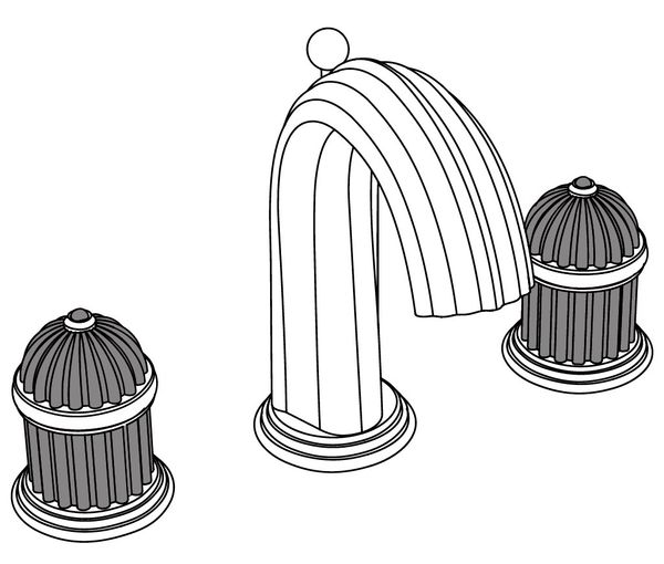  Vòi chậu rửa mặt cổ điển bằng đồng Sovereign Luxe White Carrara - 1301 