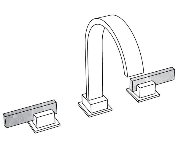  Vòi chậu rửa mặt bằng đồng Sky Pierre Black Portoro Lever - 1301 