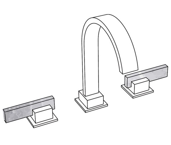  Vòi chậu rửa mặt bằng đồng Sky Pierre Blue Sodalite Lever - 1301 