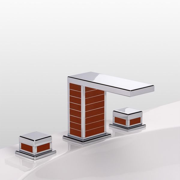  Vòi chậu rửa mặt bằng đồng Square Luxe Red Jasper - 1301 