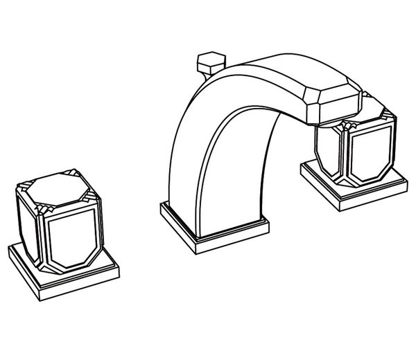 Vòi chậu rửa mặt cổ điển bằng đồng Coco Metal - 1301 