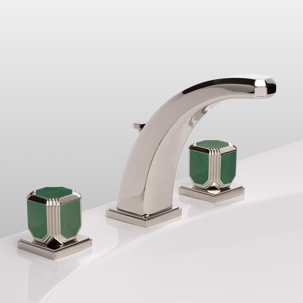  Vòi chậu rửa mặt cổ điển bằng đồng Coco Pierre Green Aventurine - 1301 