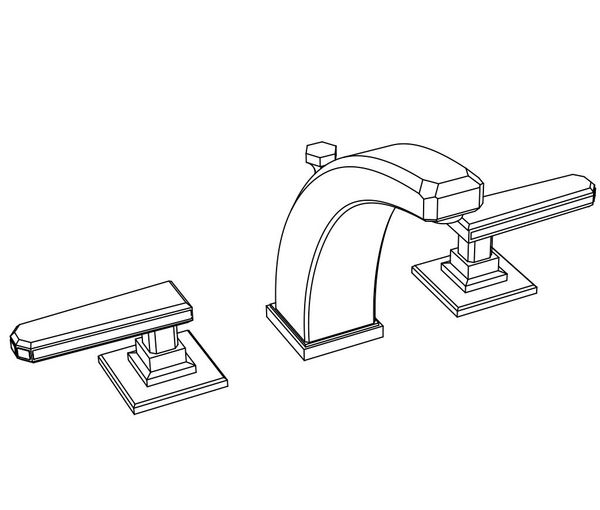  Vòi chậu rửa mặt cổ điển bằng đồng Diva Swarovski Crystal Lever - 1301 