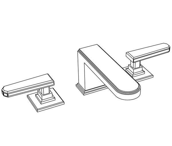  Vòi chậu rửa mặt cổ điển bằng đồng Diva Swarovski Crystal Lever - 1302 