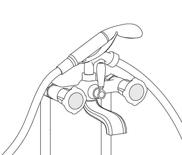  Vòi bồn tắm gắn sàn cổ điển bằng đồng Naja Pearl - 3309 