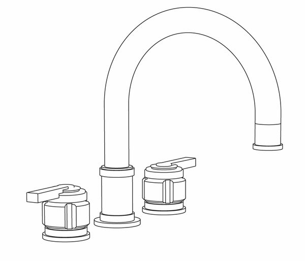  Vòi bồn tắm ba lỗ cổ điển bằng đồng Chester Lever - 3301H 