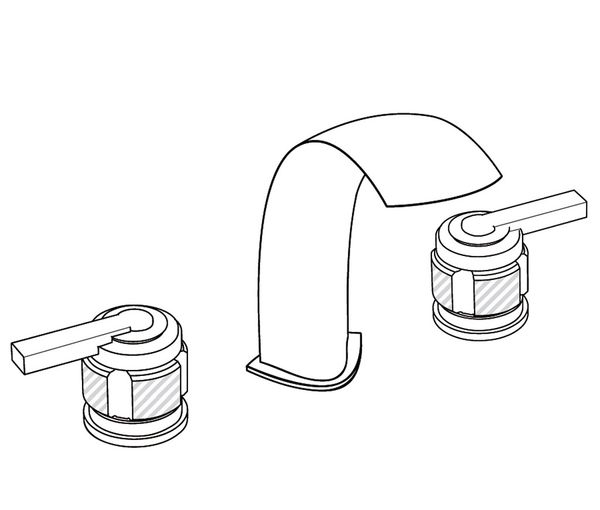  Vòi chậu rửa mặt cổ điển bằng đồng Chester Luxe Chromo Crystal Lever - 1301 