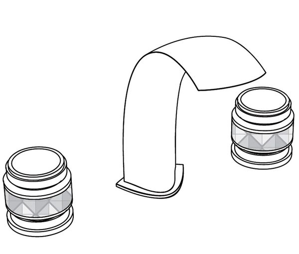  Vòi chậu rửa mặt cổ điển bằng đồng Quadrille - 1301 