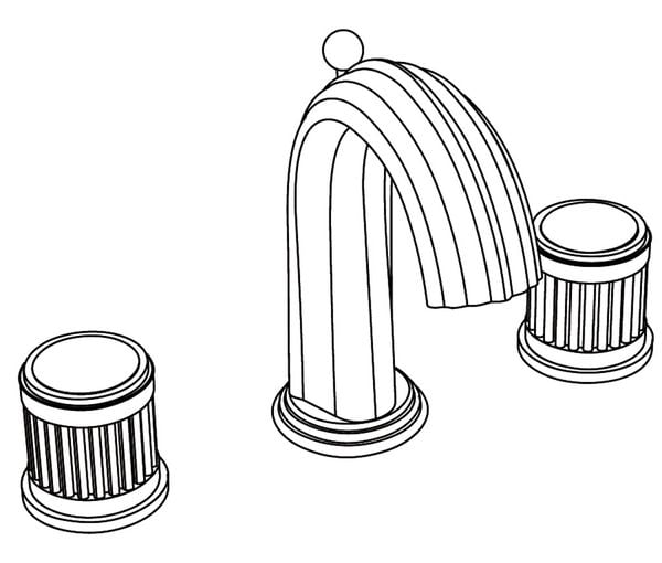  Vòi chậu rửa mặt cổ điển bằng đồng Trianon - 1301 