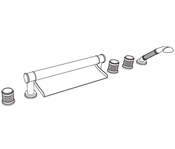  Vòi bồn tắm sáu lỗ cổ điển bằng đồng Trianon - 3307 