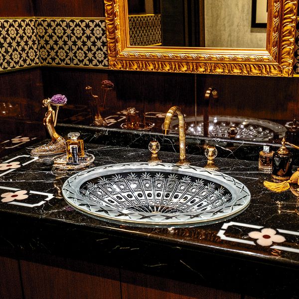  Chậu Lavabo Pha Lê Dương Vành Majestic Victoria 