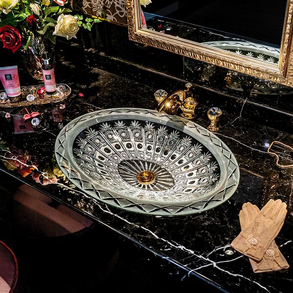  Chậu Lavabo Pha Lê Dương Vành Majestic Victoria 