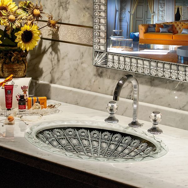  Chậu Lavabo Pha Lê Dương Vành Majestic Elizabeth 