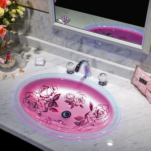  Chậu Lavabo Pha Lê Dương Vành Majestic Rosanna 