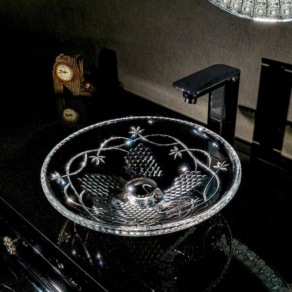  Chậu Lavabo Pha Lê Dilos Vinea Clear Crystal 