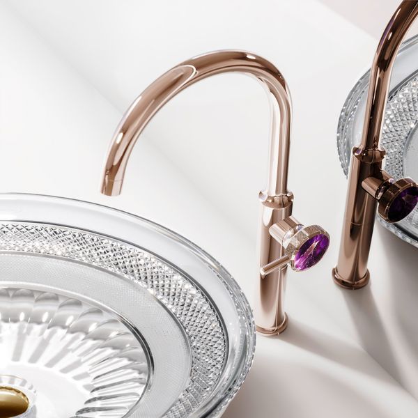  Chậu Lavabo Pha Lê Dilos Gaia Clear ∅450mm 