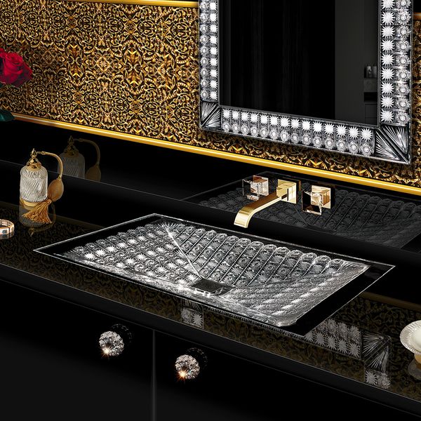  Chậu Lavabo Pha Lê Dương Vành Rhapsody Elizabeth 