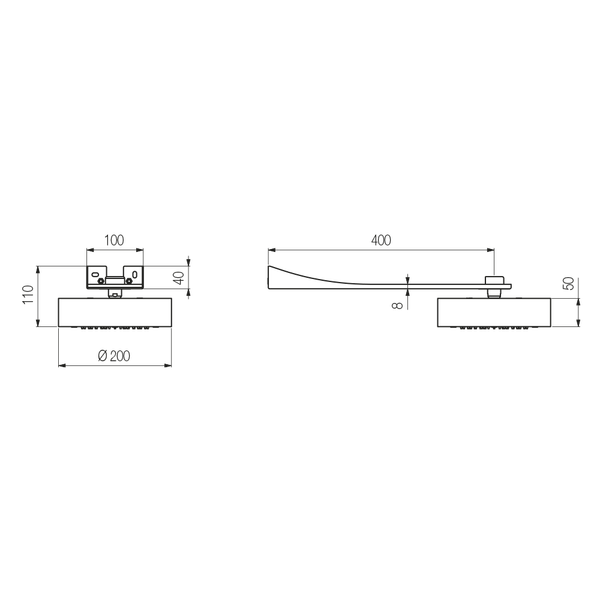  Bát sen sắc ký trị liệu hình tròn gắn tường ø200mm phong cách spa Geda Wellness - SCT1 