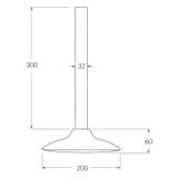  Sen vòi ngoài trời âm trần dài 300mm SS316 Marine Grade SXM - SMSHAVSS3 