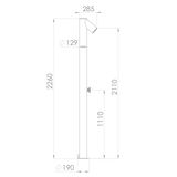  Sen cây ngoài trời dùng năng lượng mặt trời, đường nước lộ thiên - Solare Charbon Corten 