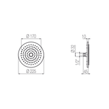  Bát sen hình tròn Varo Ø225mm stainless steel Geda Wellness - SOF1G 