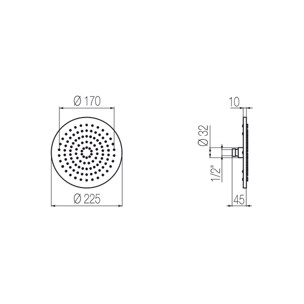  Bát sen hình tròn Varo Ø225mm stainless steel Geda Wellness - SOF1G 