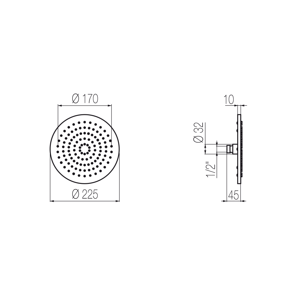  Bát sen hình tròn Varo Ø225mm stainless steel Geda Wellness - SOF1G 
